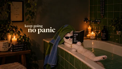 Keep Going, No Panic, cute desktop wallpaper