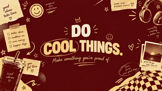 Do Cool Things, retro desktop wallpaper