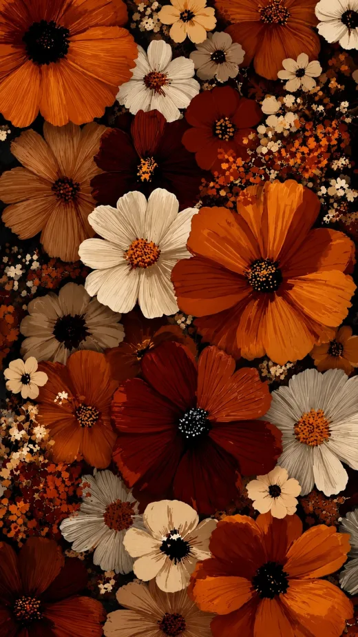 Autumn Cosmos, nature phone wallpaper