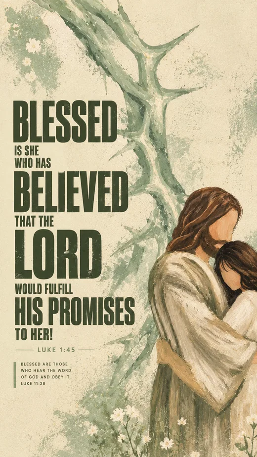 Blessed Is She, vintage phone wallpaper