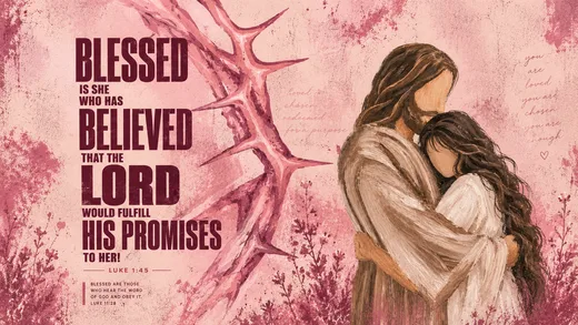 Blessed Is She in Pink, pink desktop wallpaper