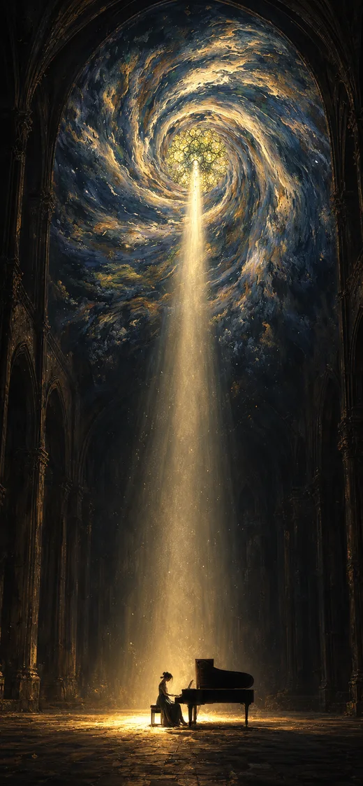 Cathedral of Stars, vintage phone wallpaper