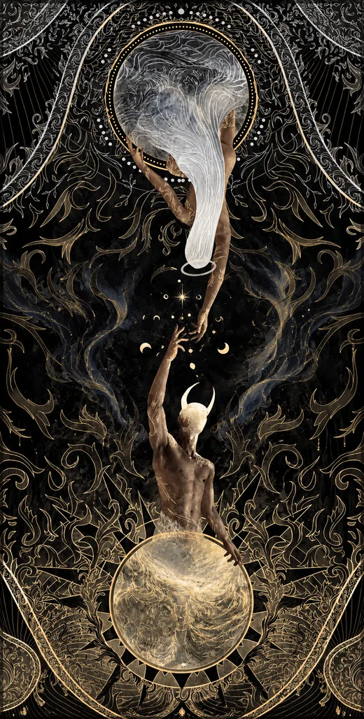 Celestial Hands, abstract phone wallpaper