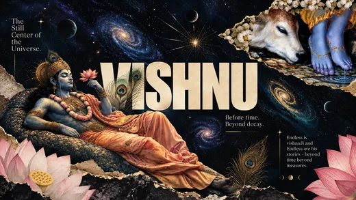Vishnu Among the Stars, vintage desktop wallpaper