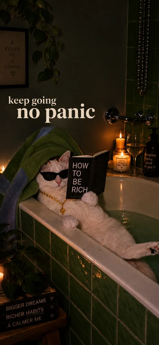 No Panic Bath Time, cute phone wallpaper