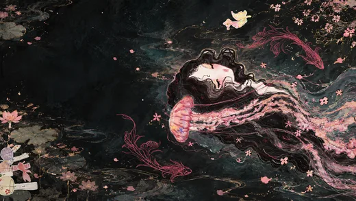 Dreaming Under Water, vintage desktop wallpaper