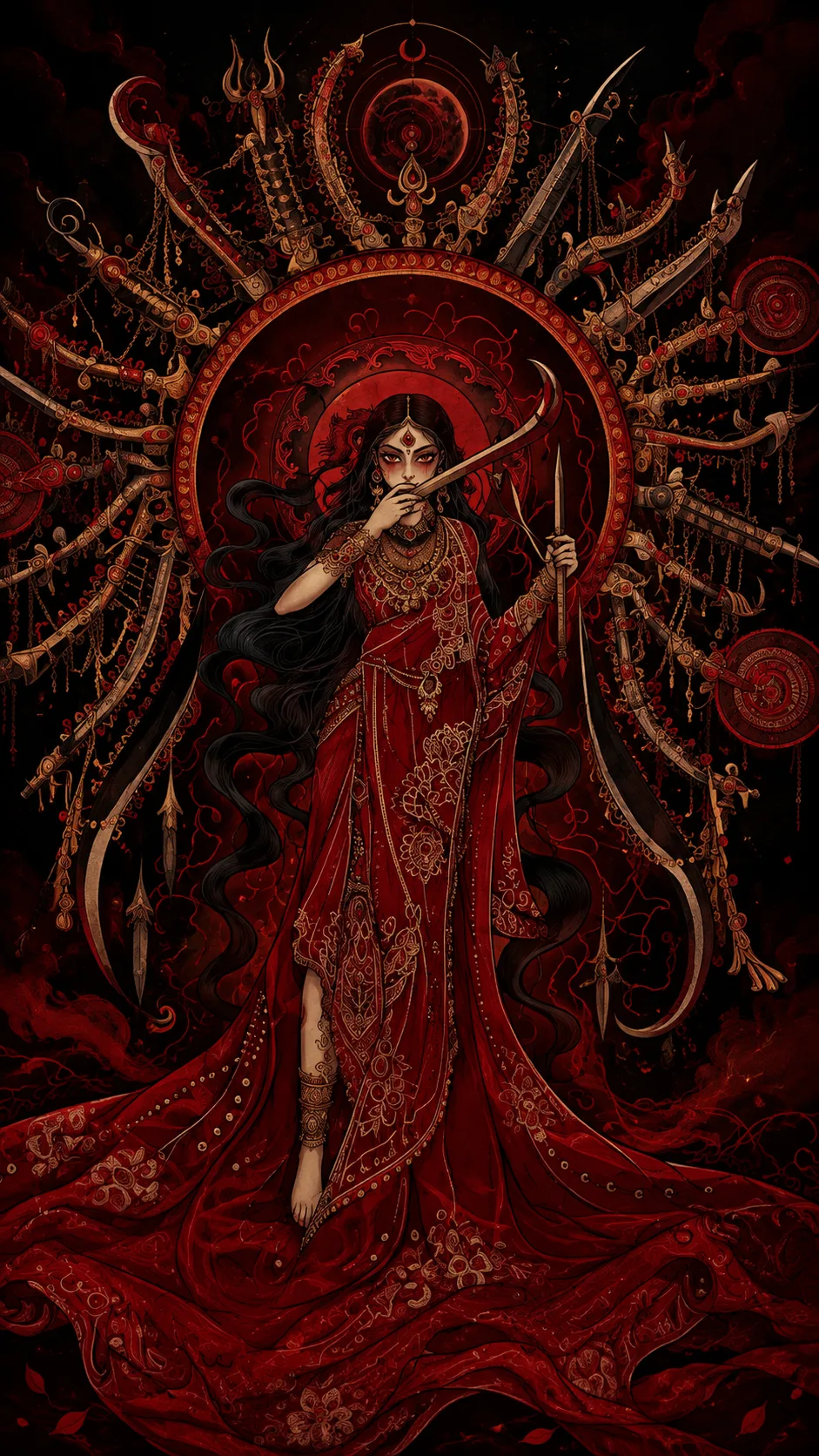 Durga in Red