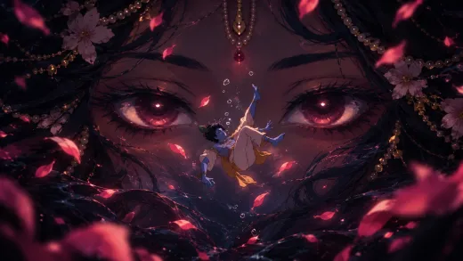 Lost in Her Eyes, pink desktop wallpaper