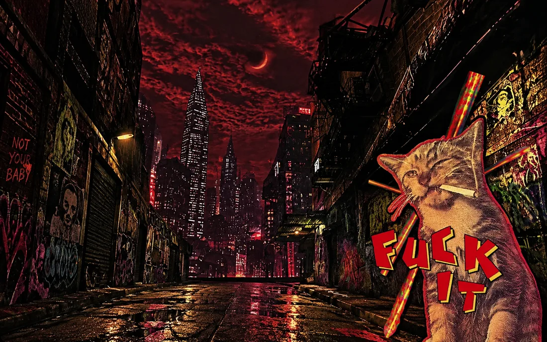 Neon Alley Cat