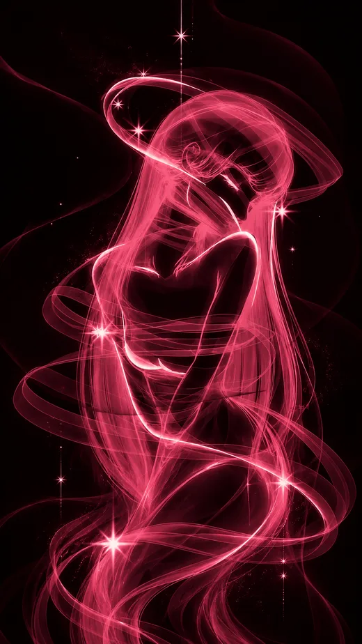 Neon Embrace, pink phone wallpaper