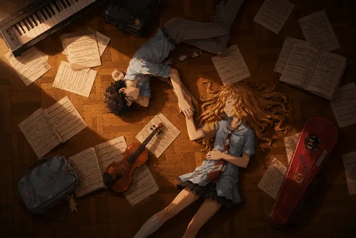Piano Afternoon, vintage desktop wallpaper