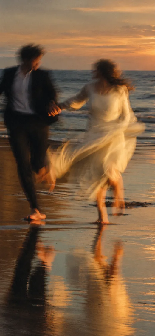 Running Into Sunset, nature phone wallpaper