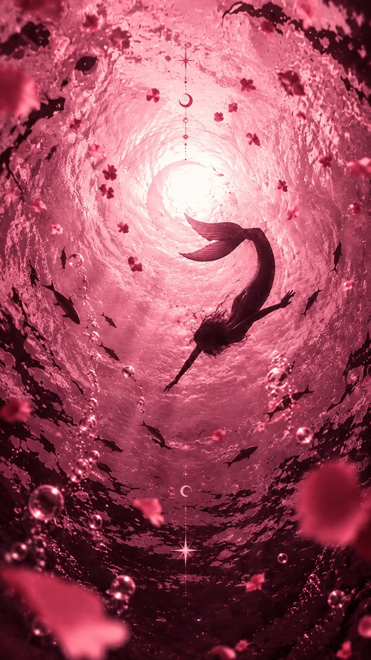 Siren Bloom, pink phone wallpaper