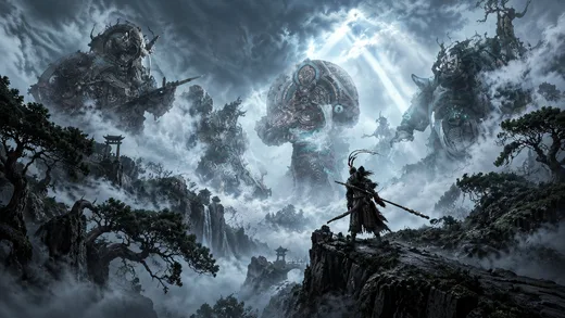 Storm Samurai, dark desktop wallpaper