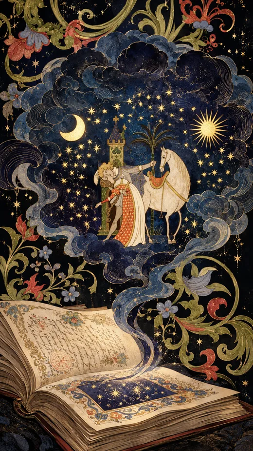 Storybook Nights, vintage phone wallpaper