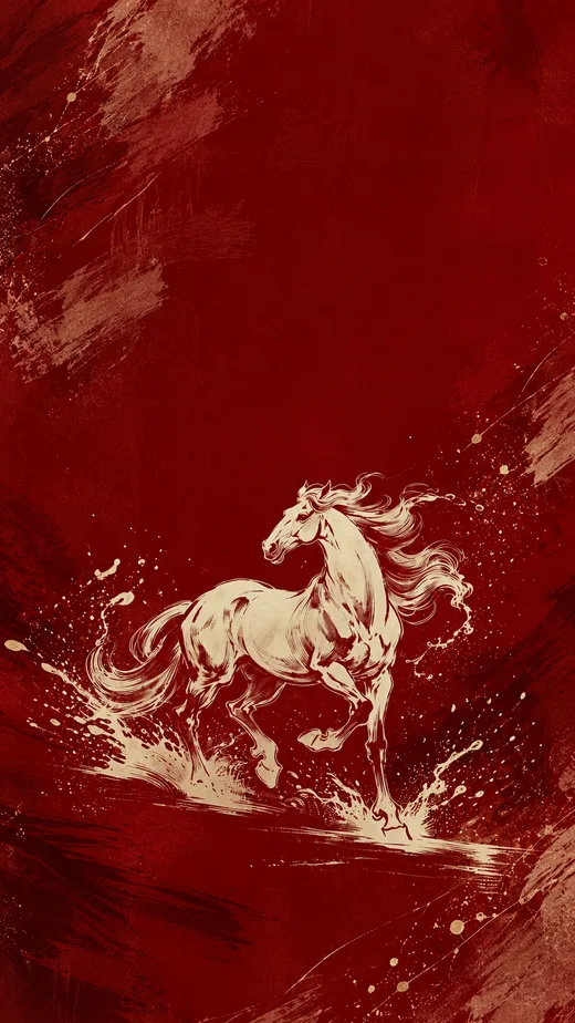 Wild Stallion, vintage phone wallpaper